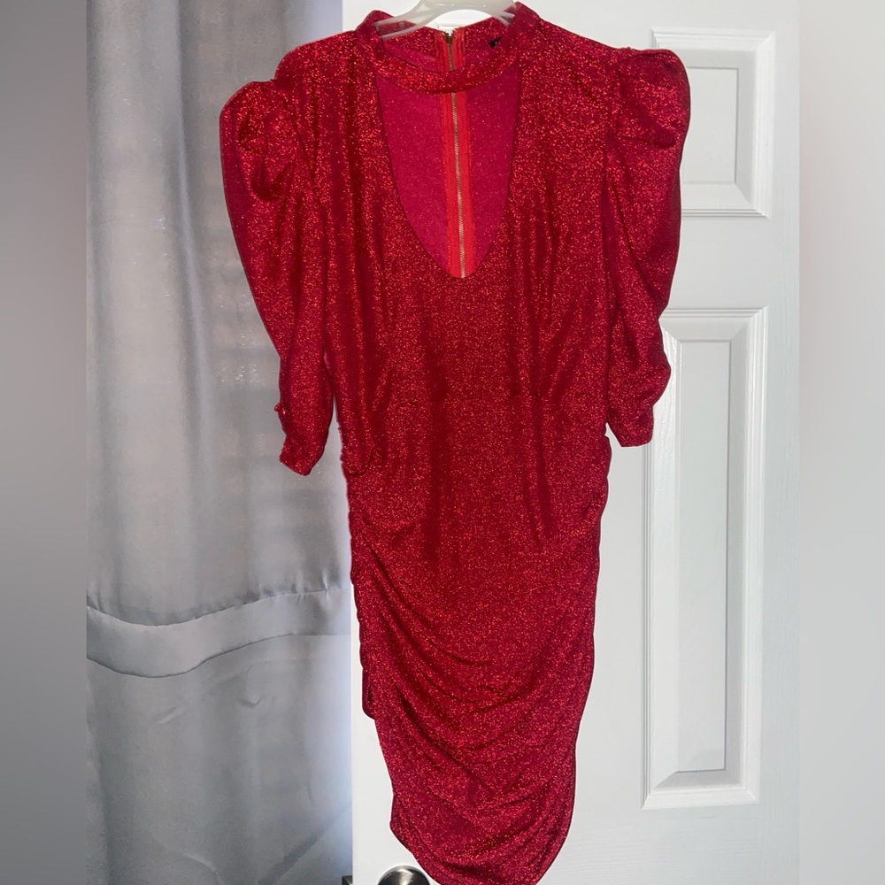 Red sparkly dress